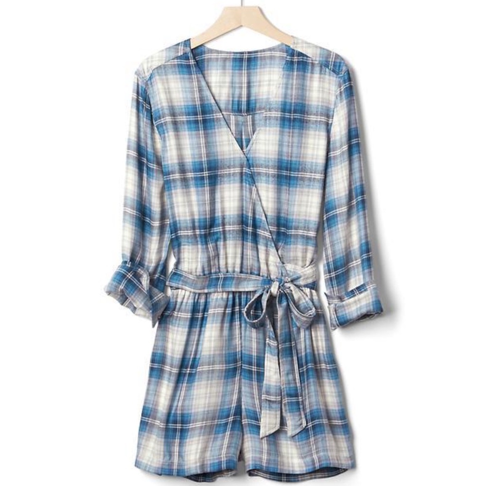Like New: Gap Blue Plaid Women's Romper